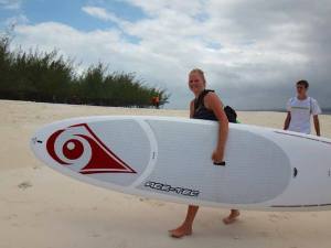 Paddleboarding at Mbudya Island