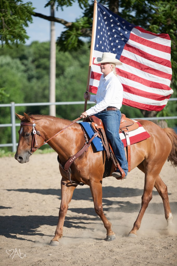 Hannah in the 2016 Miracle Mountain Ranch Drill Team