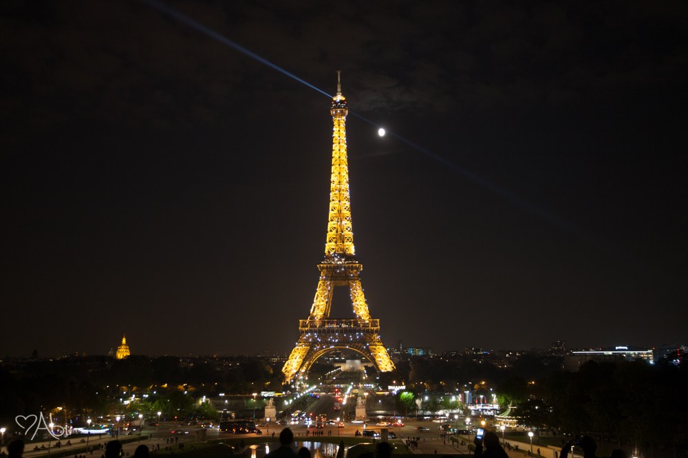 The Eiffel Tower at night